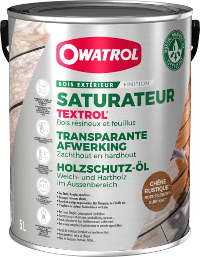 OWATROL Saturateur ext&eacute;rieur bois r&eacute;sineux / Autoclaves  TEXTROL Ch&ecirc;ne rustique (ow13) 5 litres