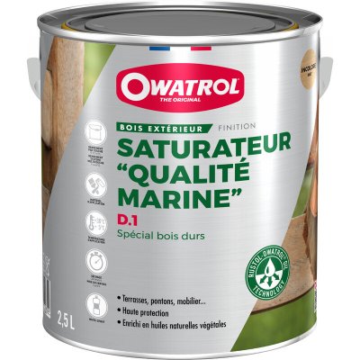 OWATROL Saturateur incolore pour bois exotique - Finition mate - D1 QUALITE MARINE