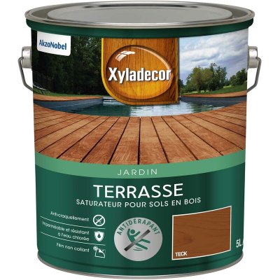 XYLADECOR Saturateur Terrasse - Teck - Mat - Sol en bois - 5L