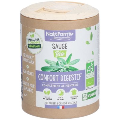 NAT&FORM Sauge 200 g&eacute;lules nat et form &eacute;coresponsable bio