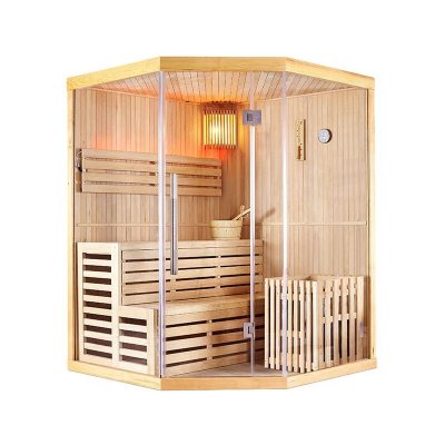 BOREAL SAUNA Sauna d'angle finlandais Nordica&reg; Vapeur V34 (3-4 places) - 150 x 150 x H.200