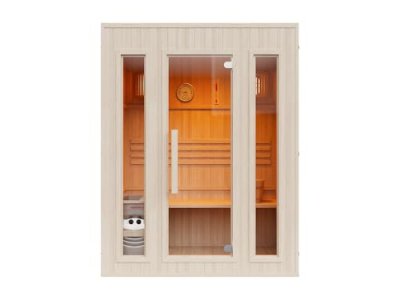 VENTE-UNIQUE Sauna finlandais - 2/3 places - L150 x P120 x H190 cm - ULVILA 