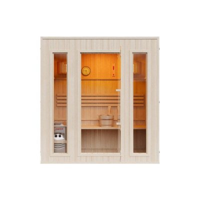 VENTE-UNIQUE Sauna finlandais - 4/5 places - L180 x P120 x H190 - ULVILA 