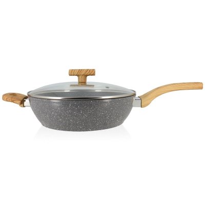 MENASTYL Sauteuse avec couvercle en aluminium &Oslash;28cm - compatible induction