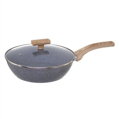 5FIVE Sauteuse en aluminium ""nature"" 24cm noir
