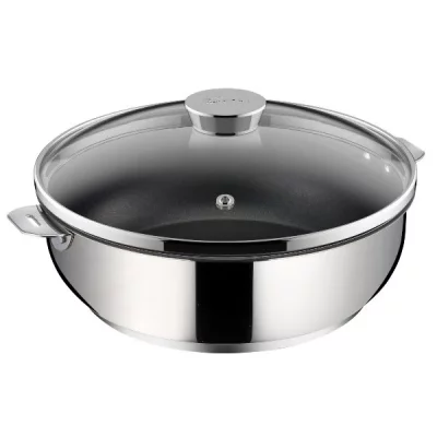LAGOSTINA Sauteuse sans manche avec couvercle SALVASPAZIO+ en inox &Oslash;28 cm