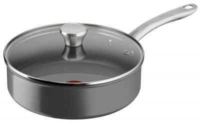 TEFAL Sauteuse  Renew+ &eacute;co-con&ccedil;ue C4243253 Gris Hippo Iron 24 cm