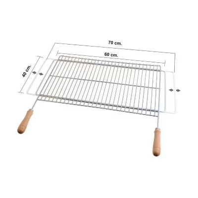 SAUVIC  02724 grille de barbecue universelle acier 60/70 x 40 cm