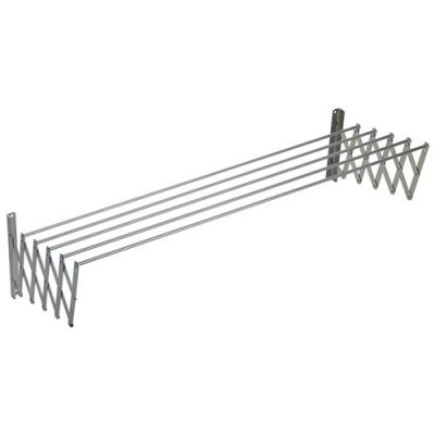 SAUVIC  90835 S&eacute;choir &agrave; Linge Extensible Aluminium 120 x 13,5 x 26,5 cm