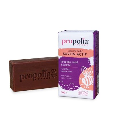 PROPOLIA Savon actif certifi&eacute; Bio Propolis, Miel et Karit&eacute; 