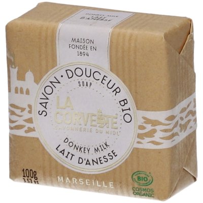 LA CORVETTE Savon douceur bio  Savonnerie du midi Lait d&acute;anesse 100g