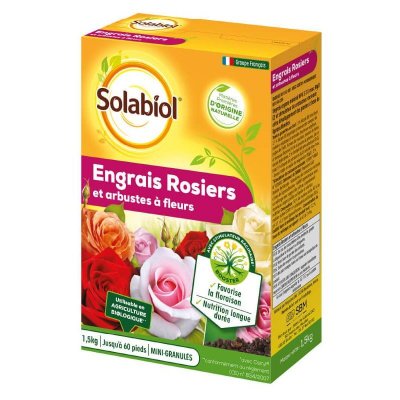 SOLABIOL SBM  Engrais ROSIERS ET ARBUSTES A Fleurs Etui 1,5 KG SOROSY15