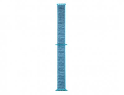 SBS  Bracelet connect&eacute; Bracelet  Apple Watch 42/44/45 mm velcro bleu