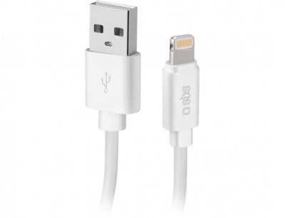 SBS  C&acirc;ble de donn&eacute;es USB 2.0 - Flash C-89 blanc pour iPhone