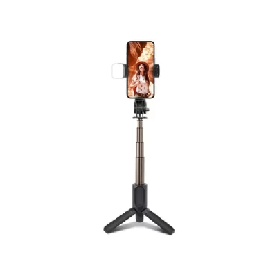 SBS  Perche &agrave; selfie Perche &agrave; selfie avec tr&eacute;pied et LED int&eacute;gr&eacute;s