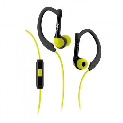 SBS  Runway Sport Casque de sport Jack 3,5 mm Noir/Jaune