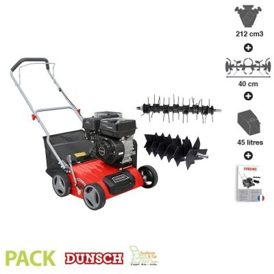 DUNSCH Scarificateur d&eacute;mousseur thermique 212 cm3 largeur 40 cm profondeur r&eacute;glable  DU81212-40A