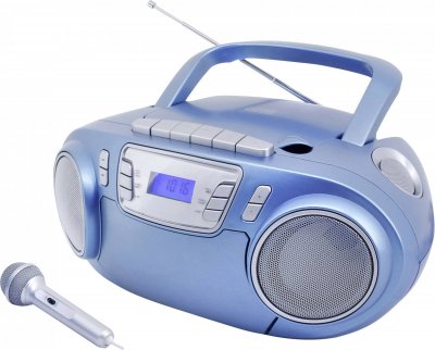 SOUNDMASTER SCD5800BL Radio-lecteur CD FM FM, USB, Cassette, Radiocassette avec microphone bleu