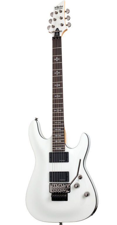 SCHECTER  Demon 6 Fr (Floyd Rose) - Vintage White - Guitare &Eacute;lectrique