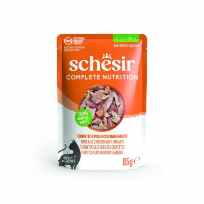 SCHESIR  Adult 6&nbsp;x 85&nbsp;g thon et poulet aux crevettes