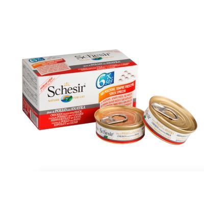 SCHESIR  Chat - Filets De Poulet Et Canard Au Naturel 6X50 Gr 6X50 Gr 