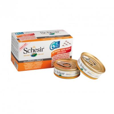 SCHESIR  Chat - Filets De Poulet Et Citrouille Au Naturel 6X50 Gr 