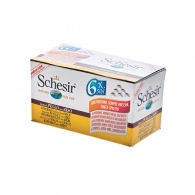 SCHESIR  Chat - Filets De Poulet Et Riz Au Naturel 6X50 Gr 6X50 Gr 