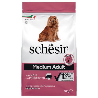 SCHESIR  Entretien Moyen Jambon Pour Chiens 3 Kg 