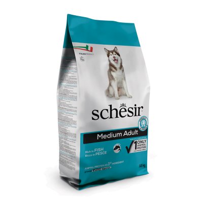 SCHESIR  Entretien Moyen Poisson Pour Chiens 12 Kg 