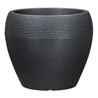 SCHEURICH  Pot en plastique rotomoul&eacute; Lineo 282 - 48 x 39 cm - Noir granite