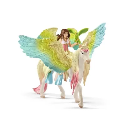 SCHLEICH  70566 - figurines - f&eacute;e surah avec un p&eacute;gase scintillant