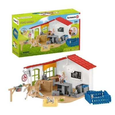 SCHLEICH  -  Cabinet v&eacute;t&eacute;rinaire avec animaux