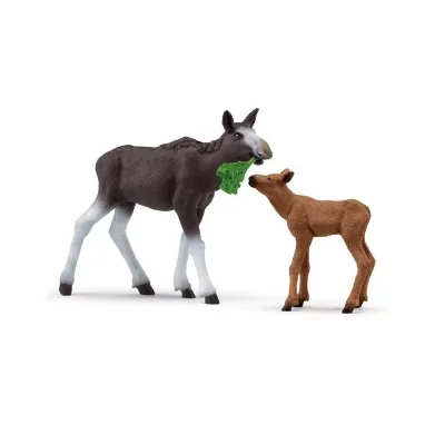 SCHLEICH  - &eacute;lan femelle avec veau - 42603 - gamme : wild life SCH42603