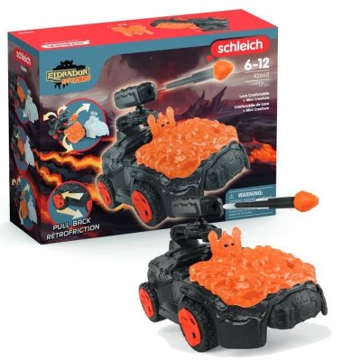 SCHLEICH  Eldrador - Lava Crashmobile avec mini-cr&eacute;ature, Figurine