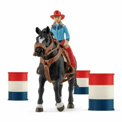 SCHLEICH  Farm World - Course de barils avec cowgirl, Figurine