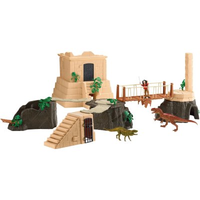 SCHLEICH  Figurine Du M&eacute;ga-set La Conqu&ecirc;te Du Temple Des Dinos (42656)