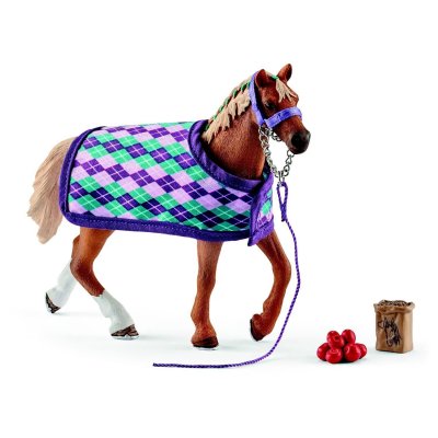 SCHLEICH  - Pur-sang anglais + couverture