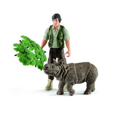 SCHLEICH  Starter Set with Ranger and Rhino