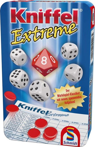 SCHMIDT SPIELE  51296 Kniffel Extr&ecirc;me, Bring Me Jeu en Bo&icirc;te M&eacute;tal