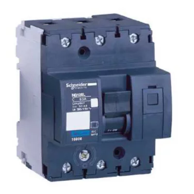 SCHNEIDER ELECTRIC  - Disjoncteur modulaire Multi 9 NG125L 3 p&ocirc;les 40 a courbe c - 18804
