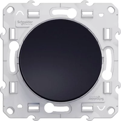 SCHNEIDER ELECTRIC  Interrupteur poussoir Odace anthracite