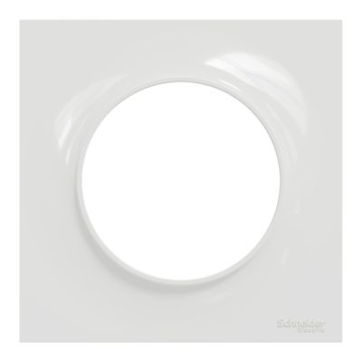 SCHNEIDER ELECTRIC  Plaque de finition 1 poste Odace Styl blanc
