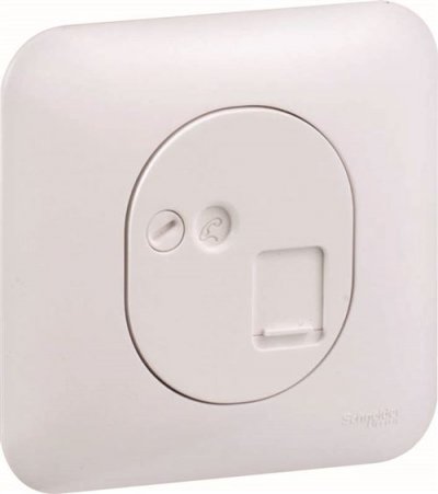 SCHNEIDER ELECTRIC  Prise RJ45 pour t&eacute;l&eacute;phone et informatique Ovalis