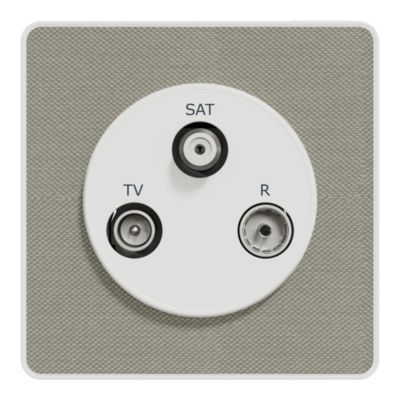 SCHNEIDER ELECTRIC  S520461 PRISE ODACE TV/SAT/FM BLANC