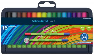 SCHNEIDER  Link-It 0,4 Multipack Feutre fin - 16 couleurs