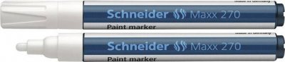 SCHNEIDER  Lot de 5 Marqueurs peinture Maxx 270 Pte Ogive 2-3 mm blanc