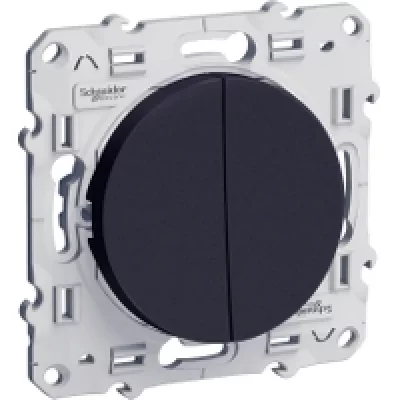 SCHNEIDER ELECTRIC Schneider - odace interrupteur double va et vient anthracite - S540214