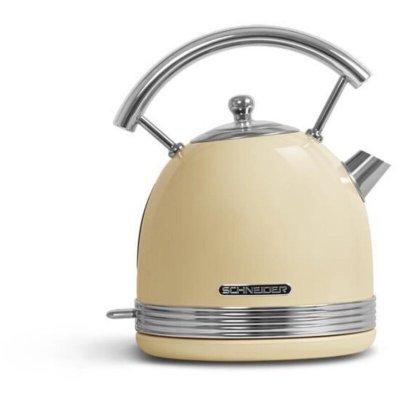 SCHNEIDER  - SCKE17CR - Bouilloire Vintage - 1,7 Litres - 2200 Watts - Socle Pivotant - Coloris Cr&egrave;me