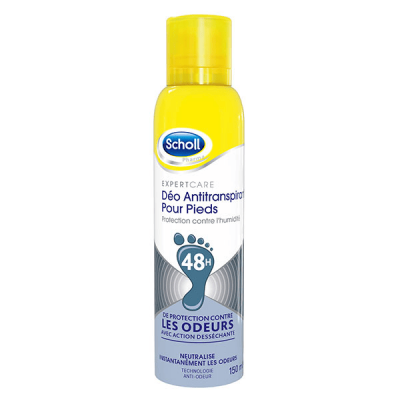 SCHOLL  Expert Care D&eacute;o Antitranspirant pour Pieds 48h 150ml