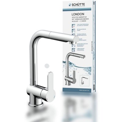 SCHUTTE SCH&Uuml;TTE Mitigeur d'&eacute;vier LONDON Chrome